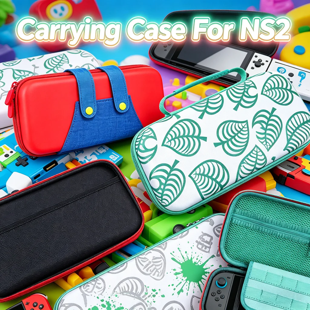 

Cute Switch 2 Hard Shell Case, NS2 Travel Bag with 12 Game Card Slots, Protective Storage for Kids and Gamers