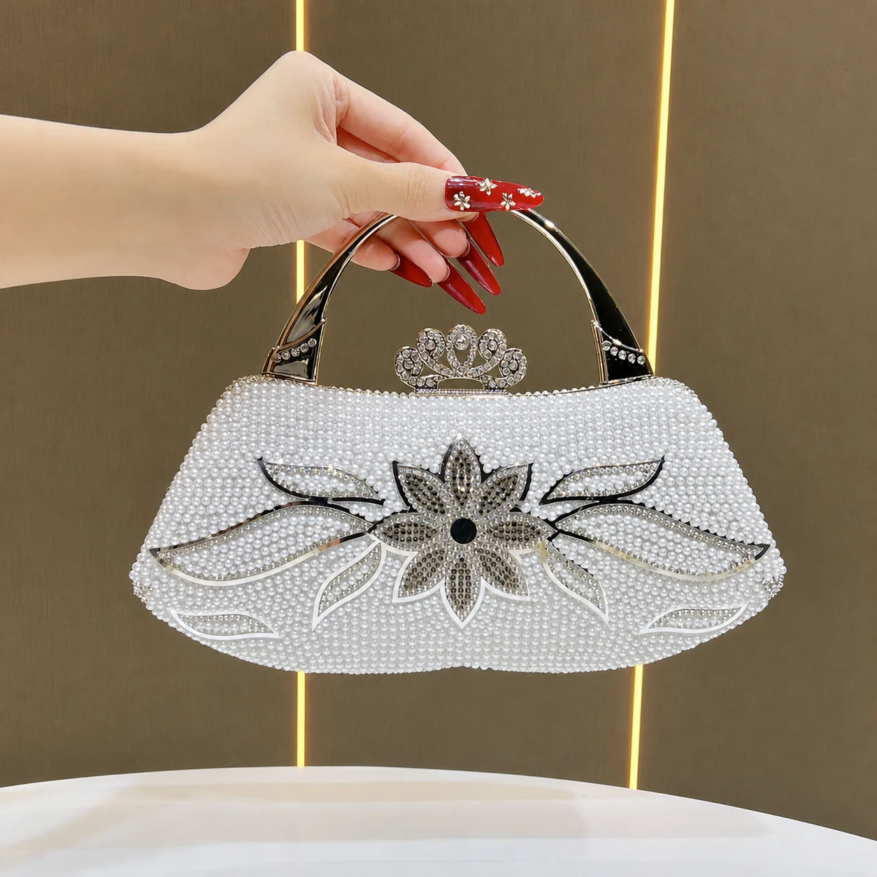 Avondclutch, gestructureerde f - Structured Handbag Top Handle recensie en prijs