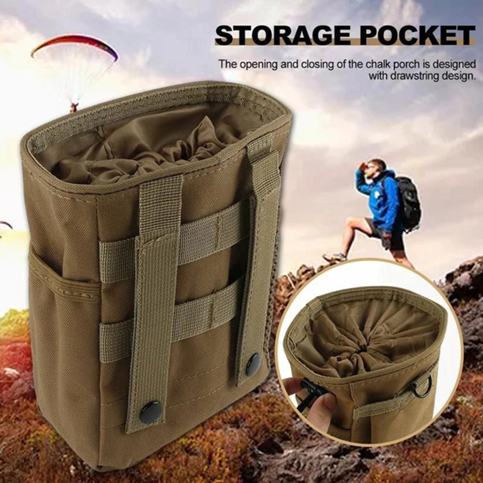 

Tactical Molle Drawstring Magazine Dump Pouch Adjustable Military Utility Belt Fanny Hip Holster Bag Outdoor Ammo Pouch