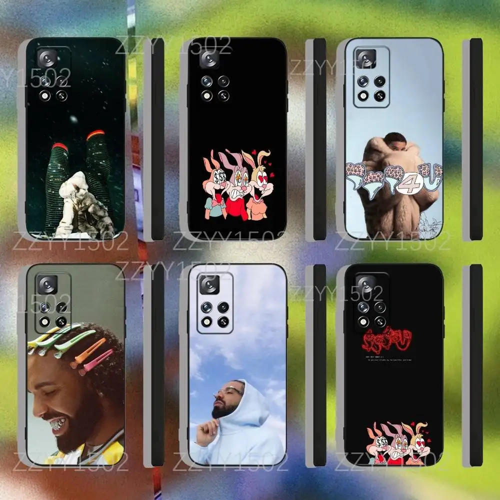 حافظة لهاتف Rapper D-Drake بقيمة 4 دولارات أمريكية لهاتف سامسونج S25، S24، Ultra، S20، S30، Plus، S22، S23، Ultra، Plus، 5G من السيليكون الأسود الناعم