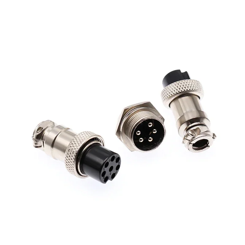 5pcs  GX16 aviation plug socket 16mm connector GX16-2/3/4/5/6/7/8 core cable male and female connectors