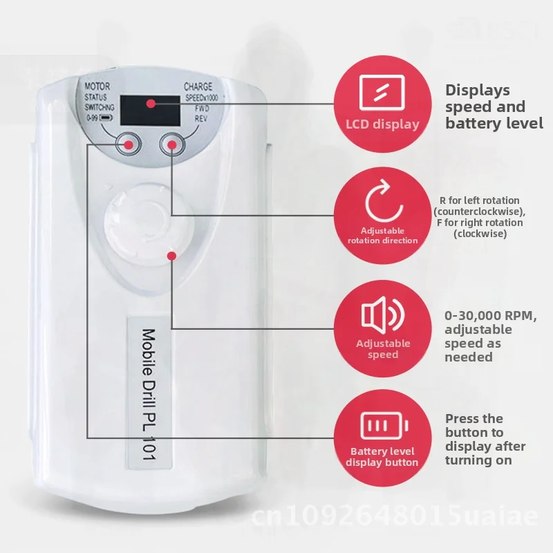 Broyeur à ongles professionnel, outil de polissage de manucure pour Salon de manucure, Rechargeable, pour l'élimination des peaux mortes, petits soins ménagers des ongles