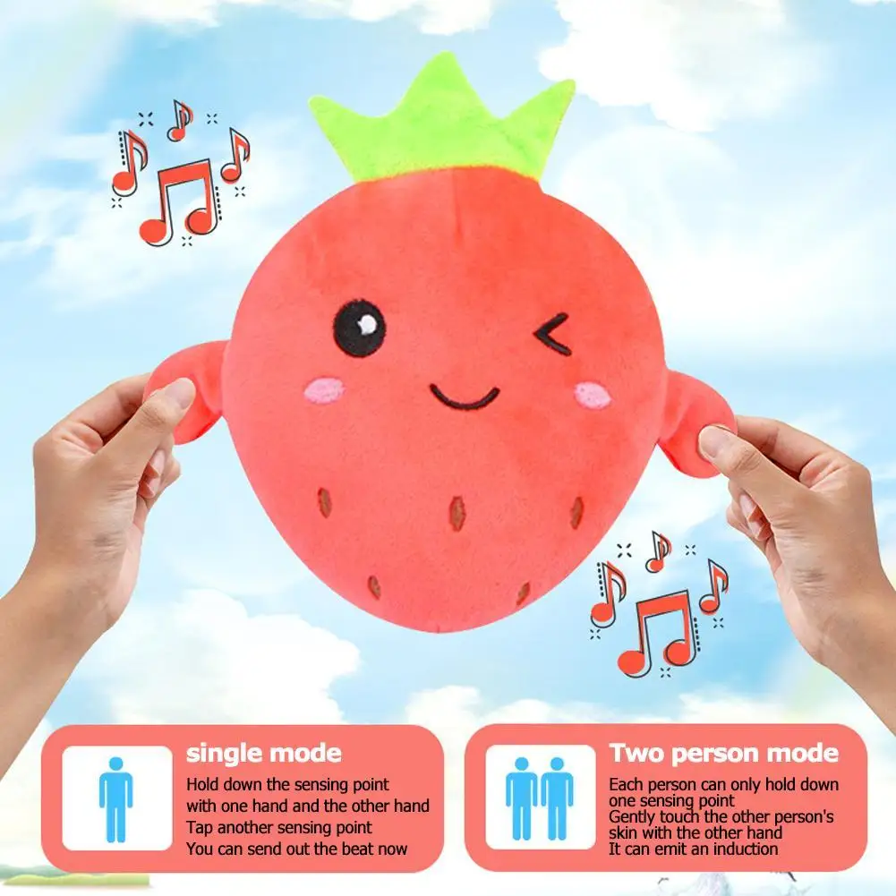 Poupée en peluche créative et originale, interactive parent-enfant, avec rythme musical et fonction d'induction en forme de banane, pour développer la perception musicale