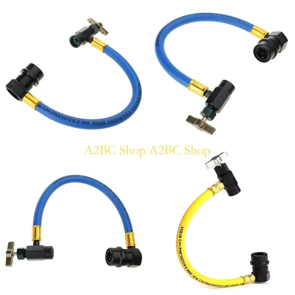 A2BC 600PSI R134A AC Auto Conditioning Recharge Hose Refrigerant Can Tap New