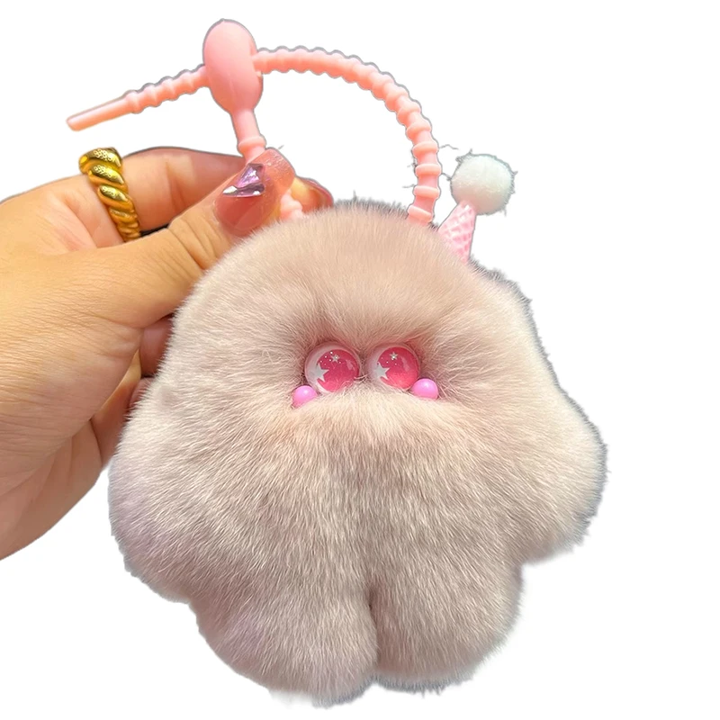 Śliczny pluszowy brelok do kluczy samochodowych Łańcuch do smyczy Śliczny brelok do kluczy z lodami Ins Luksusowe pluszowe akcesoria Kawaii Brelok do kluczy Torba — zdjęcie 2