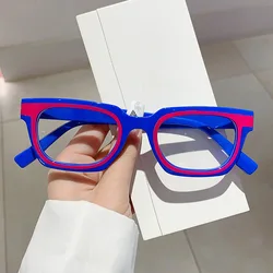 Anti Blue Light Glasses Women For Men Vintage Brand Designer Myopia Prescription Optical Computer Double Color Eye Glasses Frame
