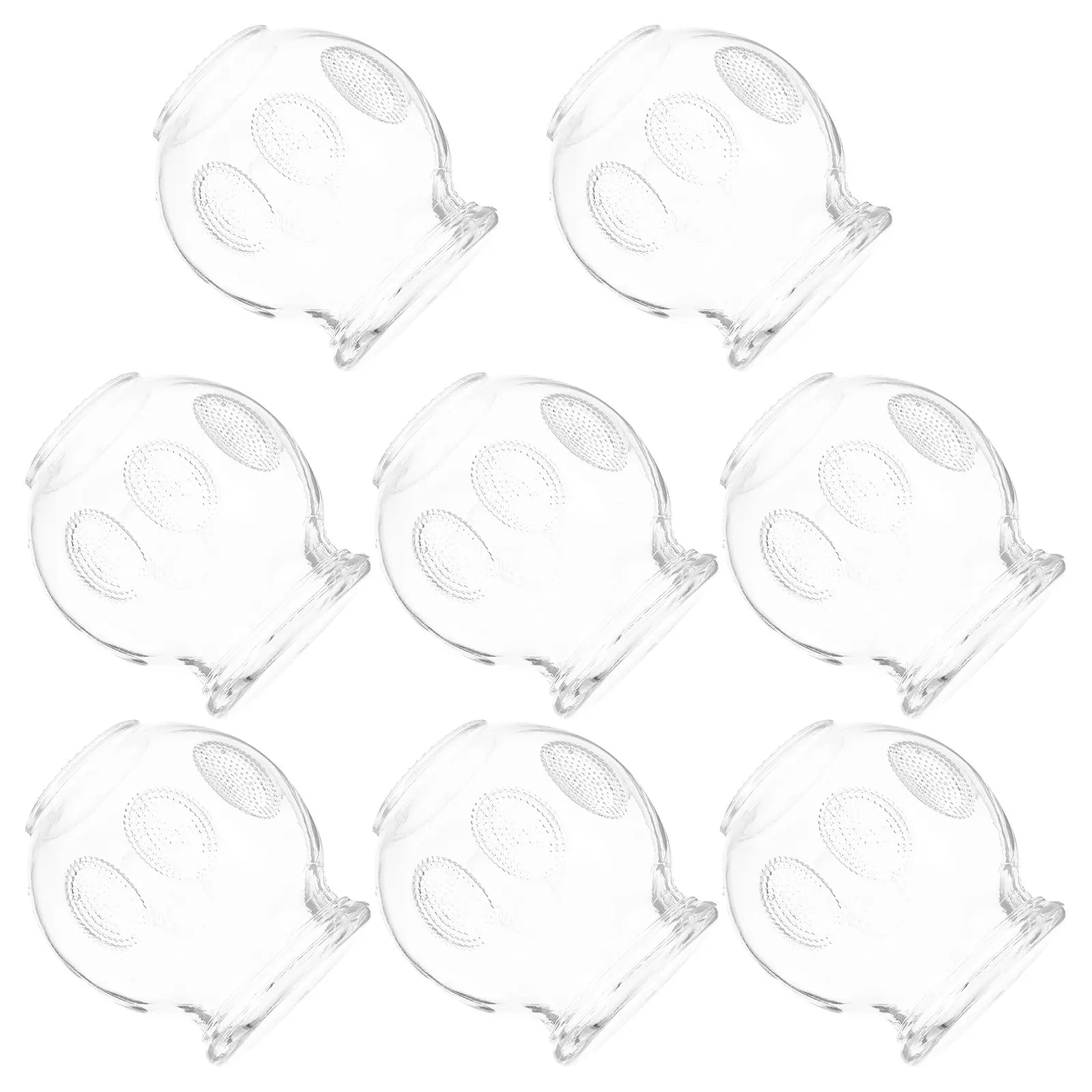 

8Pcs Glass Cupping Cups Thick Suction Jars for Back Muscle Relaxation Cupping Therapy Device Supplies Anti Cellulite Cups