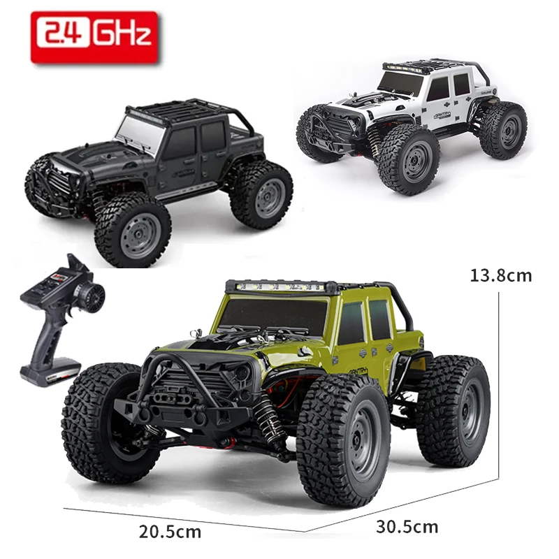 1:16 samochód 4WD RC ze światłami Led 2.4G Radio samochody zdalnie sterowane wózki terenowe zabawki dla chłopców dla dzieci SCY16103