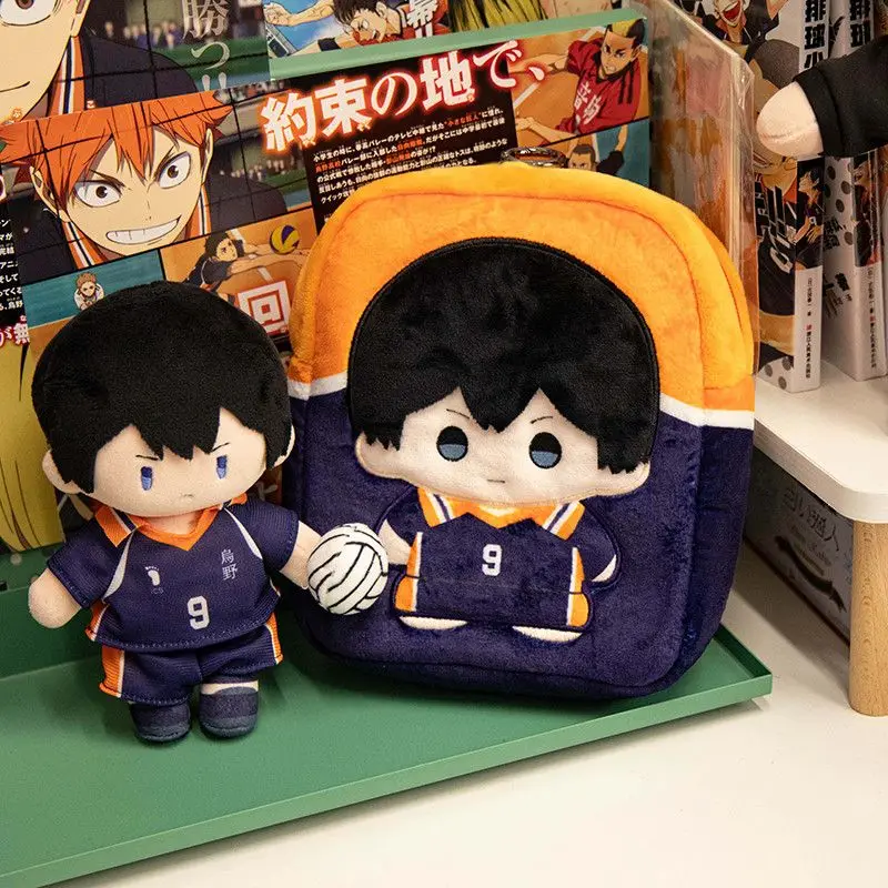 Kawaii Haikyuu حقيبة كتف قطيفة هيناتا شويو توبيو كاجياما أنيمي الكرتون حقيبة ظهر الطالب الألم حقيبة المنتجات الطرفية هدية