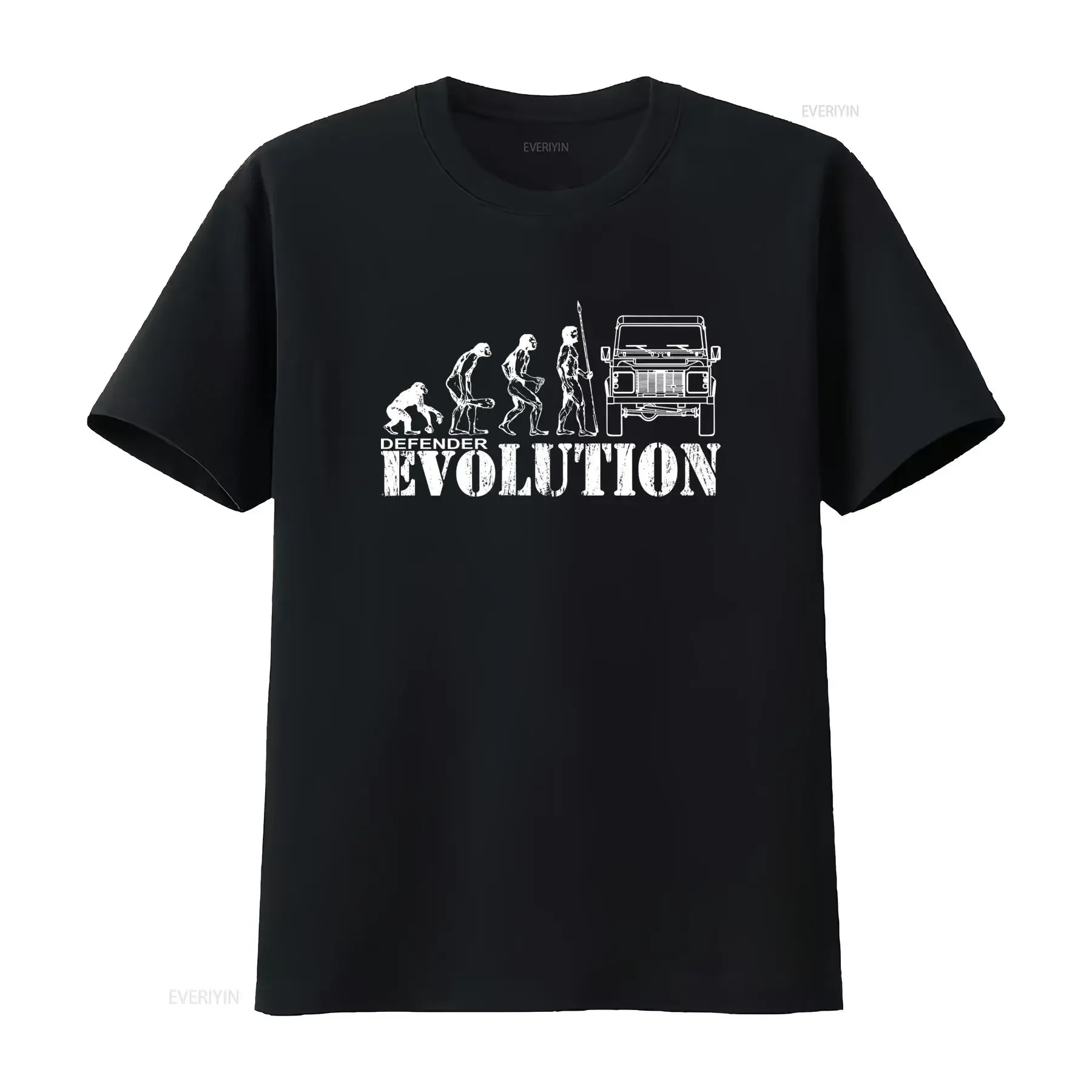 Cool Funny Off Road Defender Evolution Line Art Print Casual T Shirt vintage Washed designer clothes Versatile