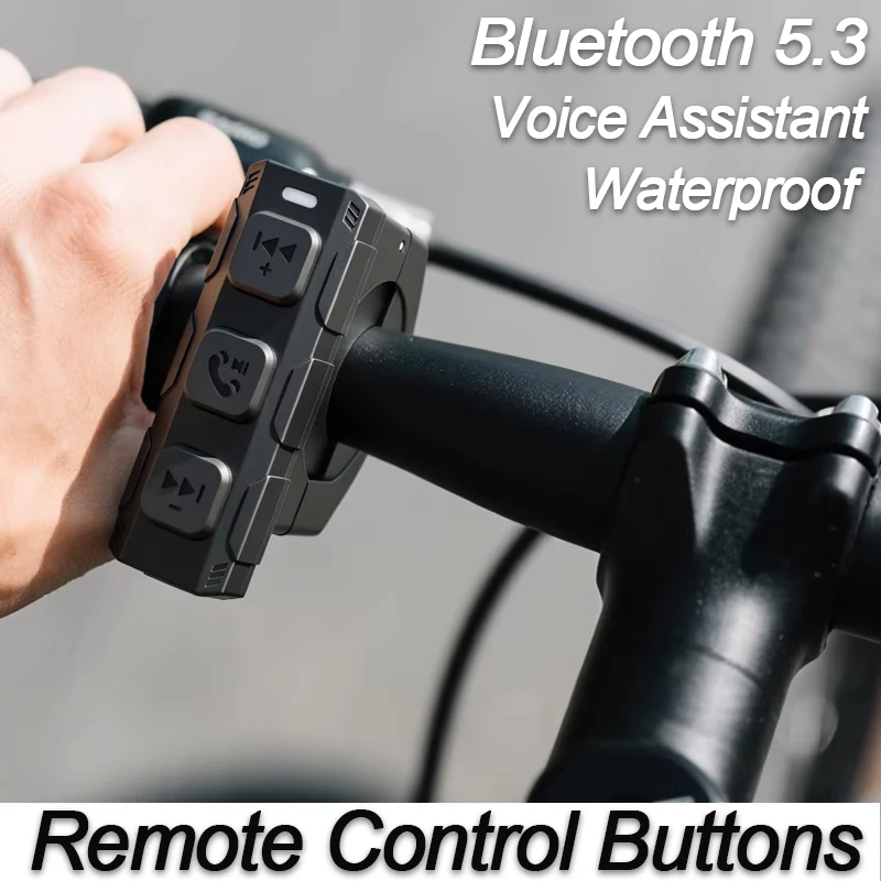 Bluetooth5.3 Motorcycle Handlebar Media Controller Steering Wheels Switch Helmet Headset Earphone Remote Controller Music Player