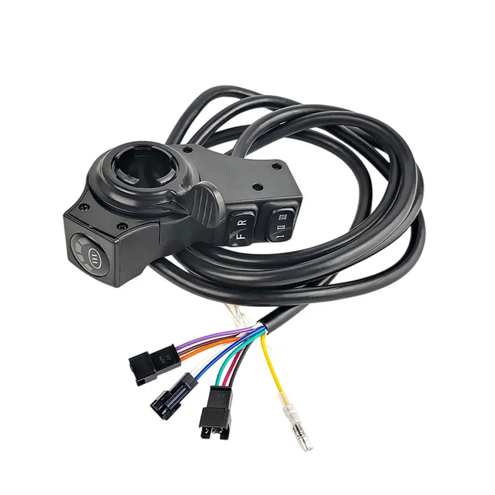 Electric Bike Thumb Throttle 3 Speed Reverse Switch For 22.2mm Handlebar E Scooter 12V To 60V System Upgrade Part