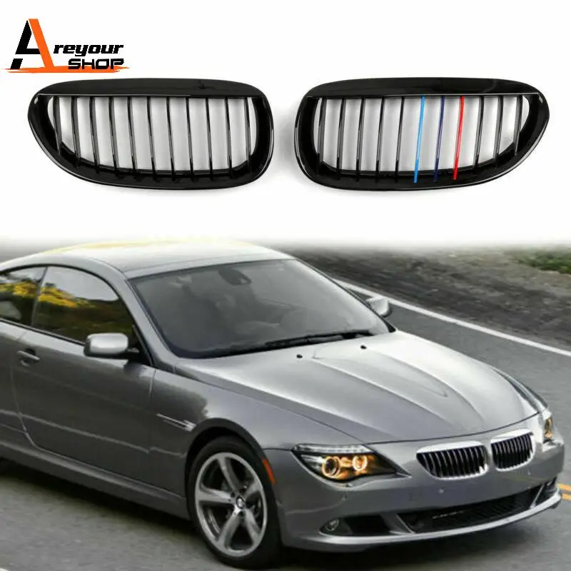 Gloss Black M Color Grille for BMW 2004-2010 E63 E64 650i 645Ci M6 Coupe Convertible