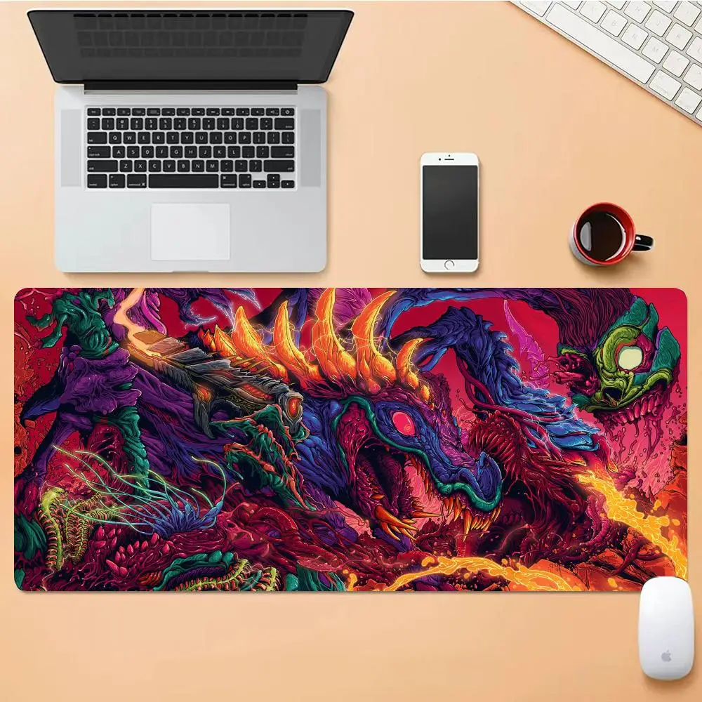 

Hyper Beast Mouse Pad Desk Mouse Pad Cute HD Desk Pad Extended Gaming Keyboard Mats Large XXL Gamer Mousepad 90x40
