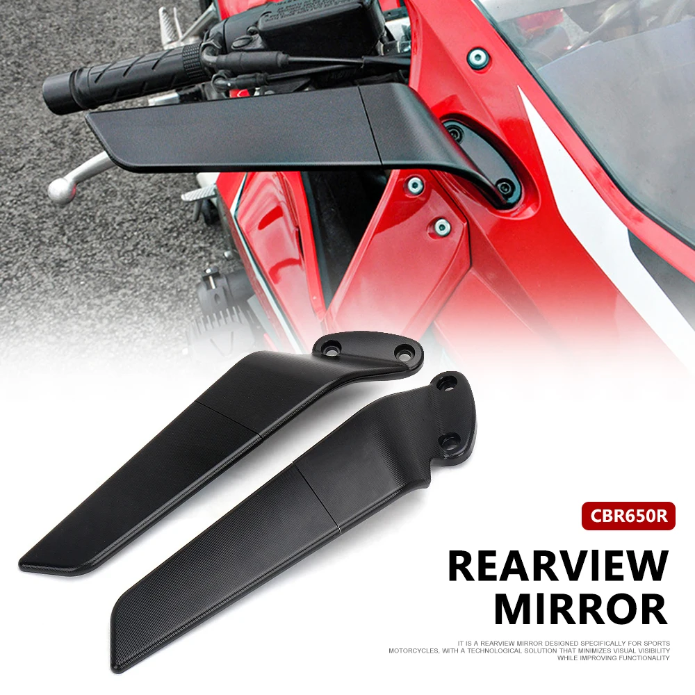 CNC Aluminum Motorcycle Rear View Mirrors Blue Anti-glare Mirror For Honda CBR650R CBR 650 R cbr650r CBR 650R 2019 - 2024 2023