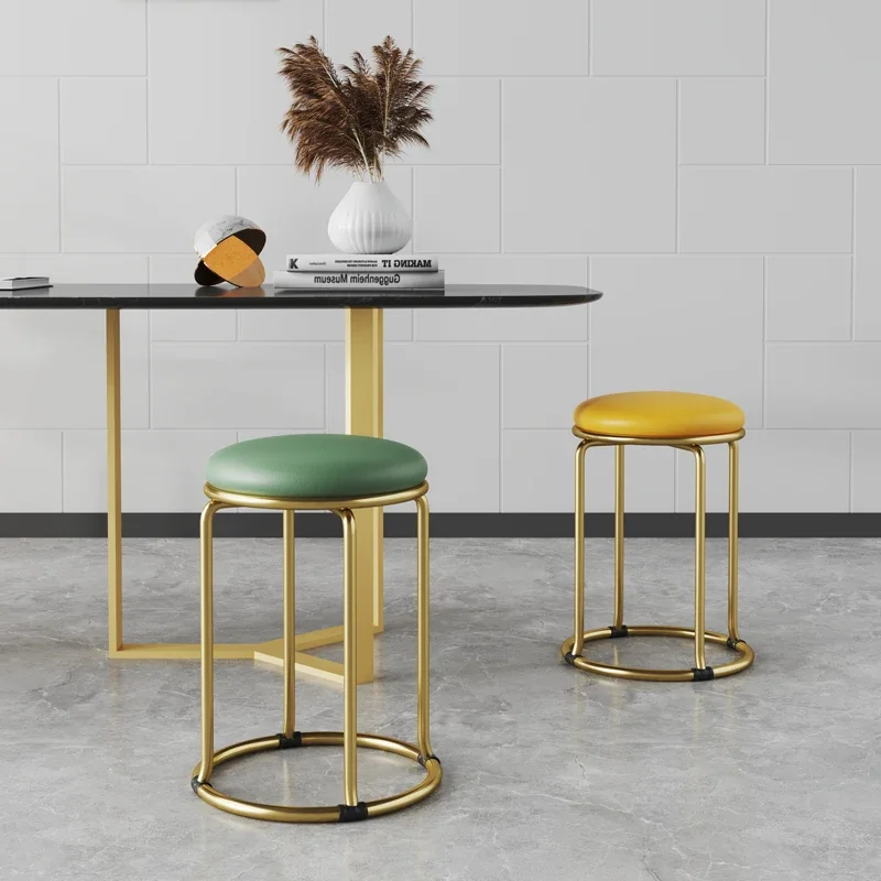 Banqueta doméstica luz luxo empilhável moderno simples banco internet celebridade sala de estar família mesa de jantar de reposição e cadeiras s