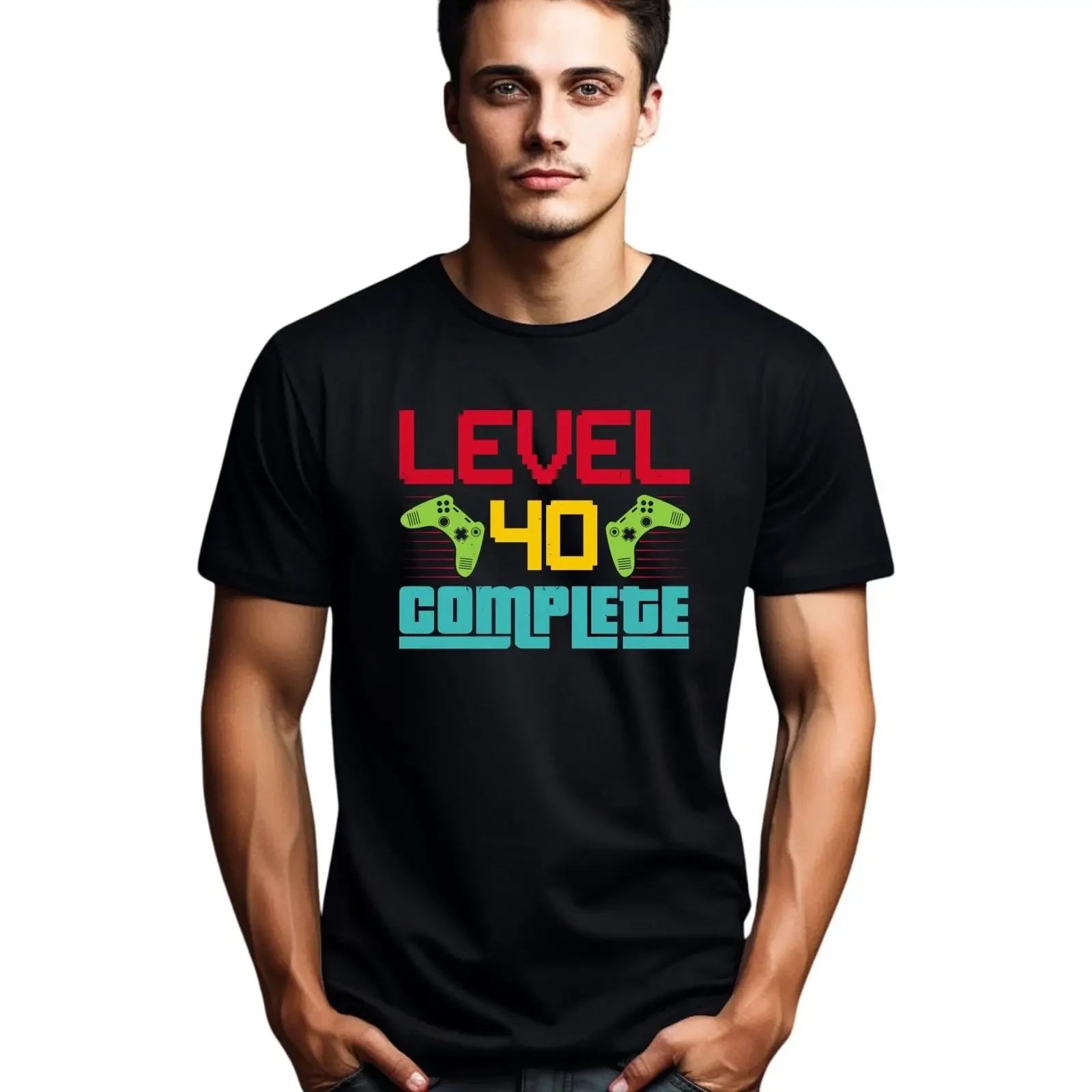 Seek Buy Love Level 40 Complete T Shirt Vintage Gamer Retro Gaming Birthday Video Game Party vintage Washed Stylish Soft
