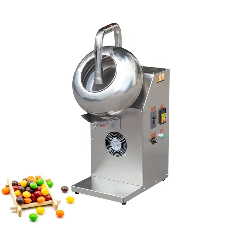 Commercial Stainless Steel Sugar Coating Machine for Candy Chocolate Nuts Tablets Seed Coating Candy Coater
