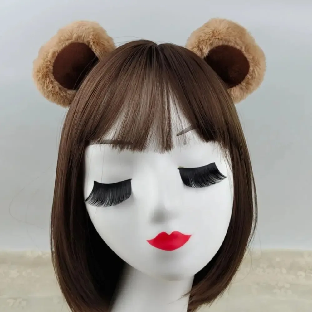 Hot 7inch Headband Bear Ears Headgear Animal Cartoon Girl Headwear Makeup