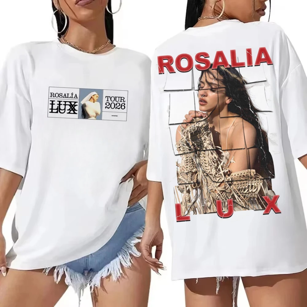 Rosalia Lux Tour 2026 T-shirt Vintage Graphic Print Cotton Tee