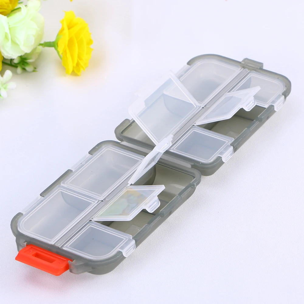 Tcare Portable Pill Case Folding Medicine Drugs Pills Capsule Tablet Container Boxs Plastic Empty Drug Organizer Pillbox Cases