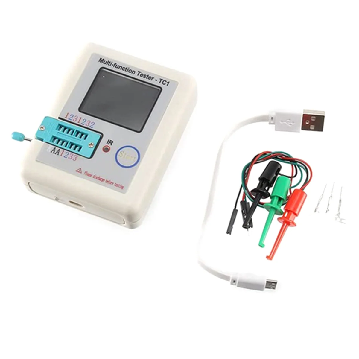 

AB52 Colorful Display Multi-Functional TFT Backlight Transistor LCR-TC1 Tester for Diode Triode Capacitor Resistor