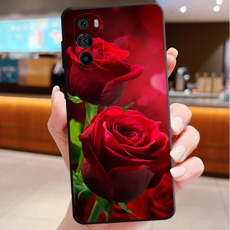 

Flower Rose Phone Case For Motorola Edge 60 50 40 Pro 60 50 40 30 Ultra Neo Fusion Moto G Play G Stylus G Carcasas