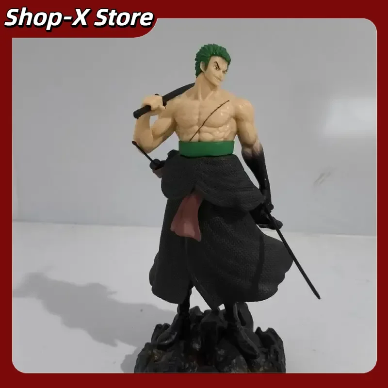 

One Piece Roronoa Zoro Katana Pose Anime Action Figure - Anime Collector Statue, Urban Collectible Desktop Model Toy Gift