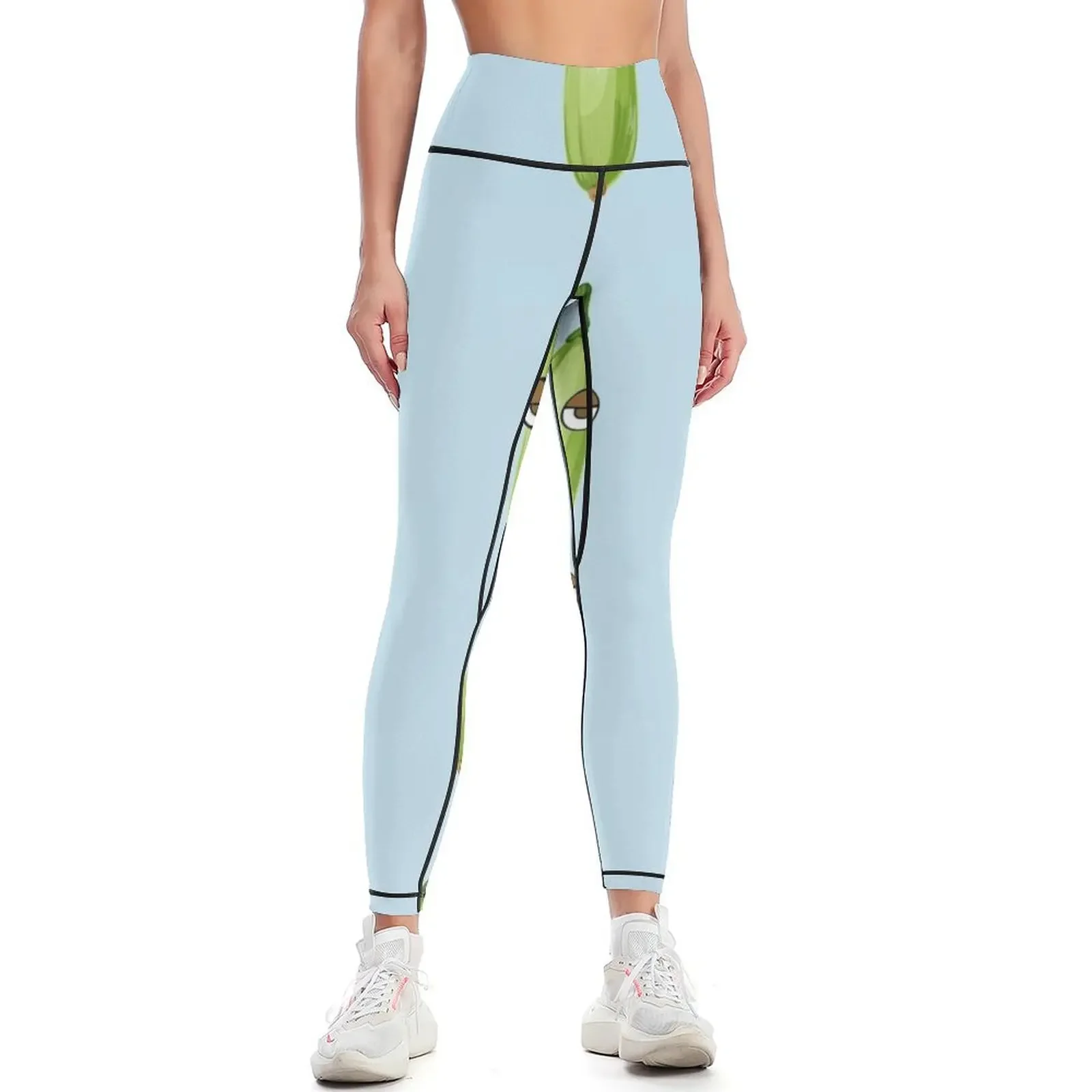 

kawaii zucchini with face Leggings gym womans for physical gym wear joggers for Womens Leggings