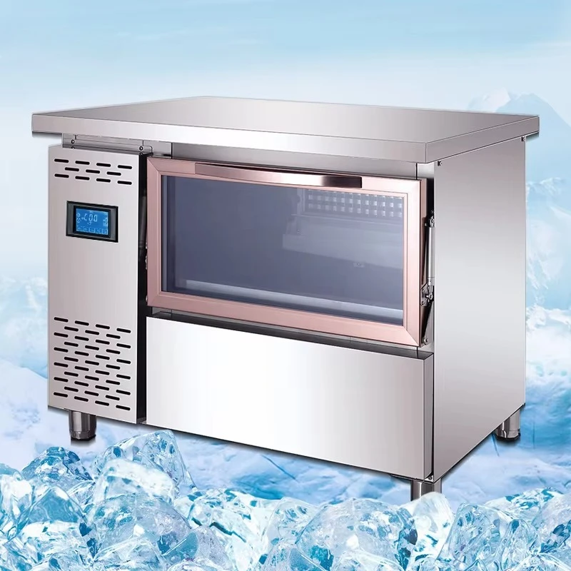 

80 кг/24 ч использовал коммерческая автоматическая электрическая машина для производства кубических ледяных блоков для продажи онлайн-магазина