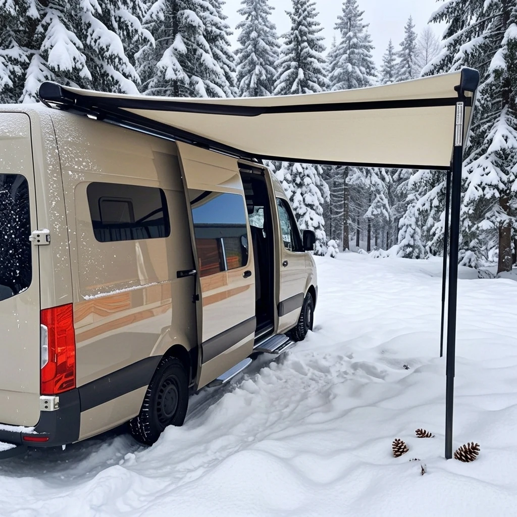 Awnlux W5800 Motorized Manual Retractable Aluminum Cassette Camper Van Awnings For Vw Transporter T5 Sprinter