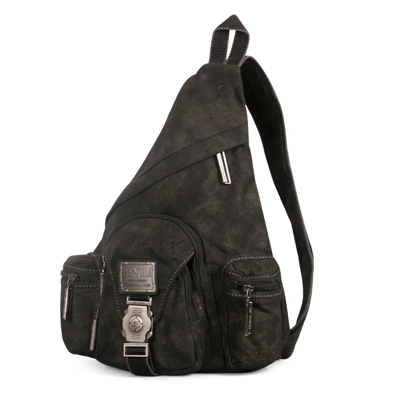 RUIL-Bolsa de ombro masculina resistente ao desgaste exterior, lona multifuncional, casual