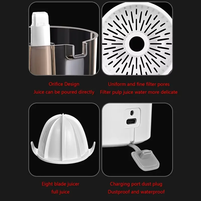 عصارة الهاتف المحمول الكهربائية بلندنردور ميندي وعباد سخيف عصارة كوب يو اس بي كليونسيف نوف دروبشيب