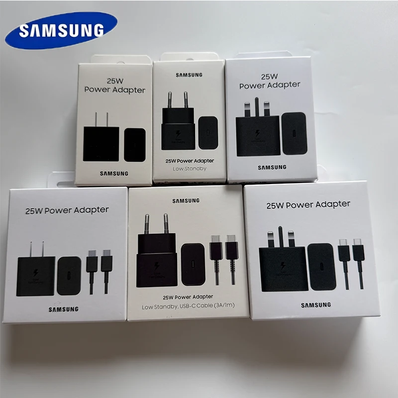 EP-T2510 Original Samsung 25W EU/US/UK PD Charger Super Fast Charging For Galaxy S26 S25 S24 S23 S22Ultra Plus Adapter 1M Cable