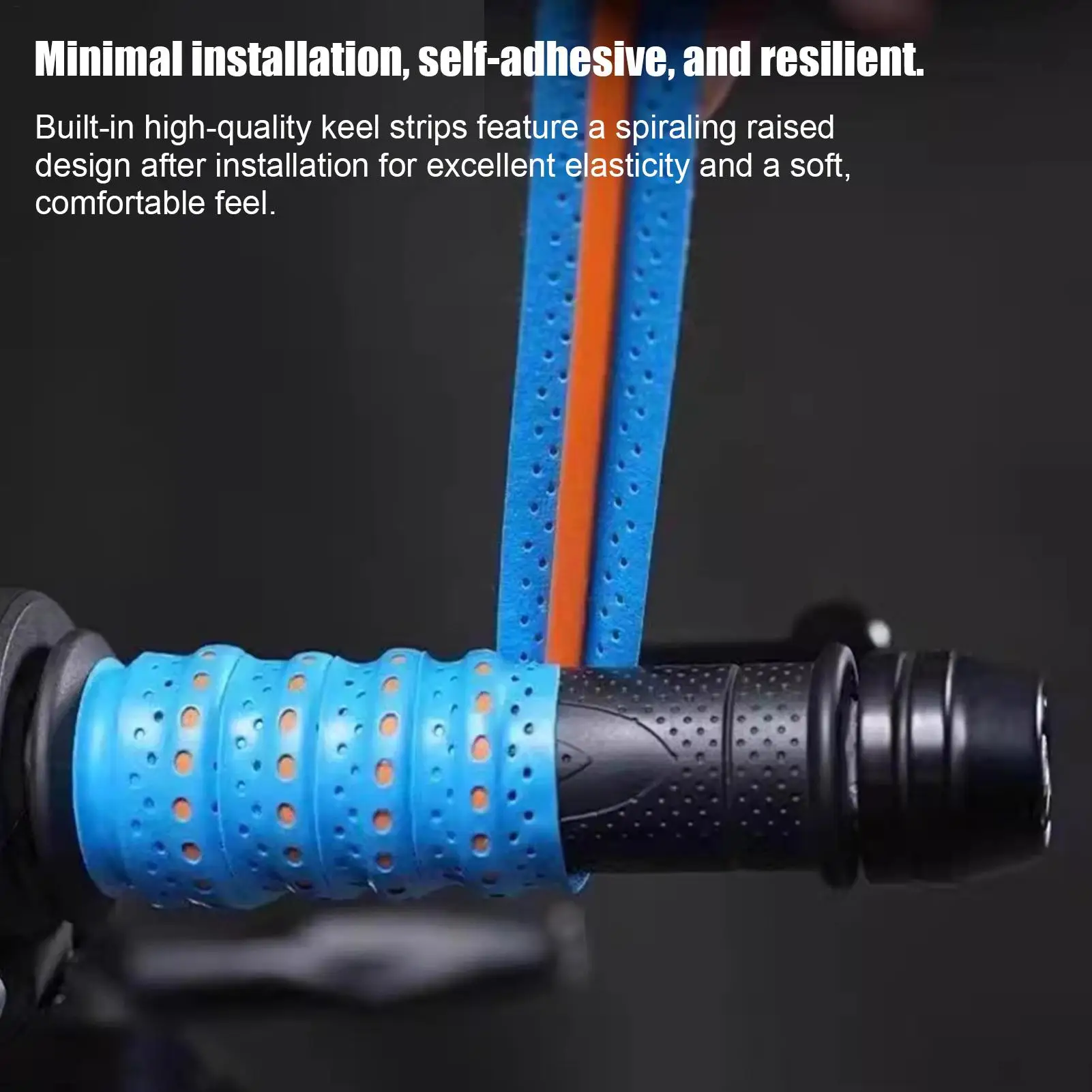 

1PC Silicone Handlebar Grip Tape Anti-Slip Shock Absorption Bicycle Wrap for MT B E-Bike Motorcycle Scooter Exercise Bike