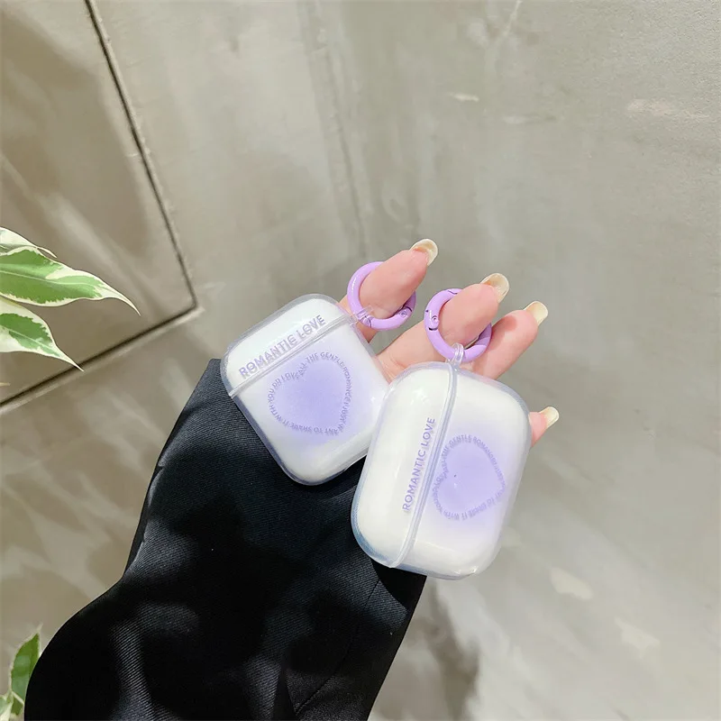 Étui pour écouteurs sans fil pour Apple Airpods Pro, boîtier en TPU souple, housse pour écouteurs, coeur coloré nickel é Ins, casque Airpods 3, 2, 1