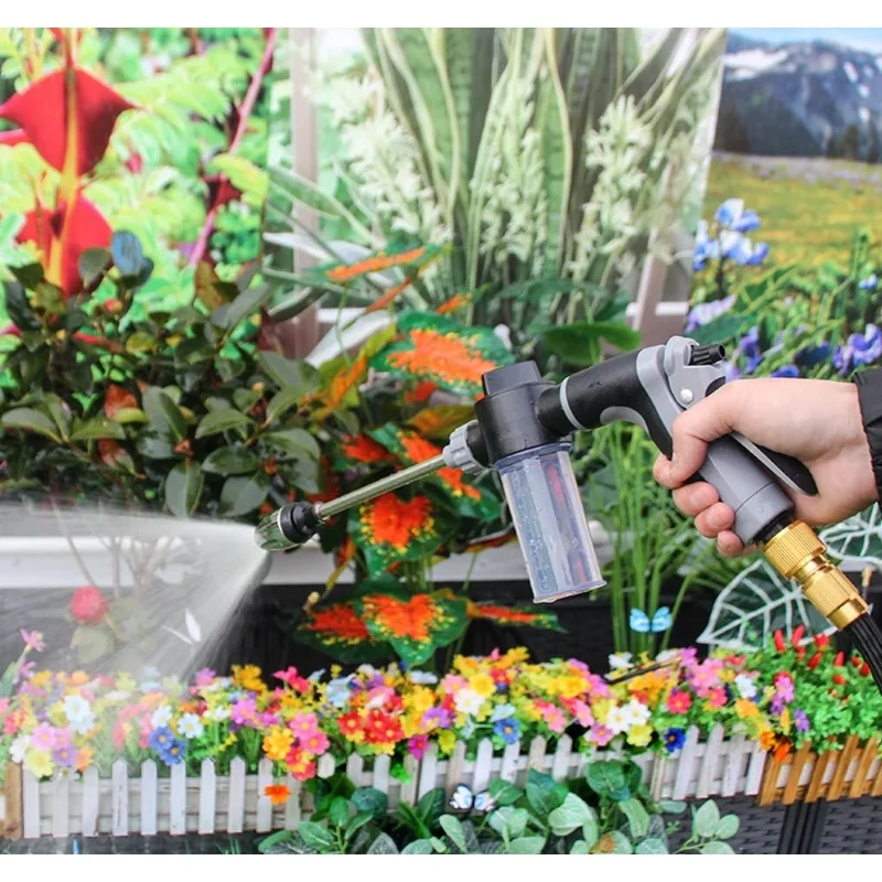 HTMCK Garden Hose Water Sprayer Nozzle Multifunctional High Pressure Water Gun for Vehicle Washing, Patio and Plant Watering Use