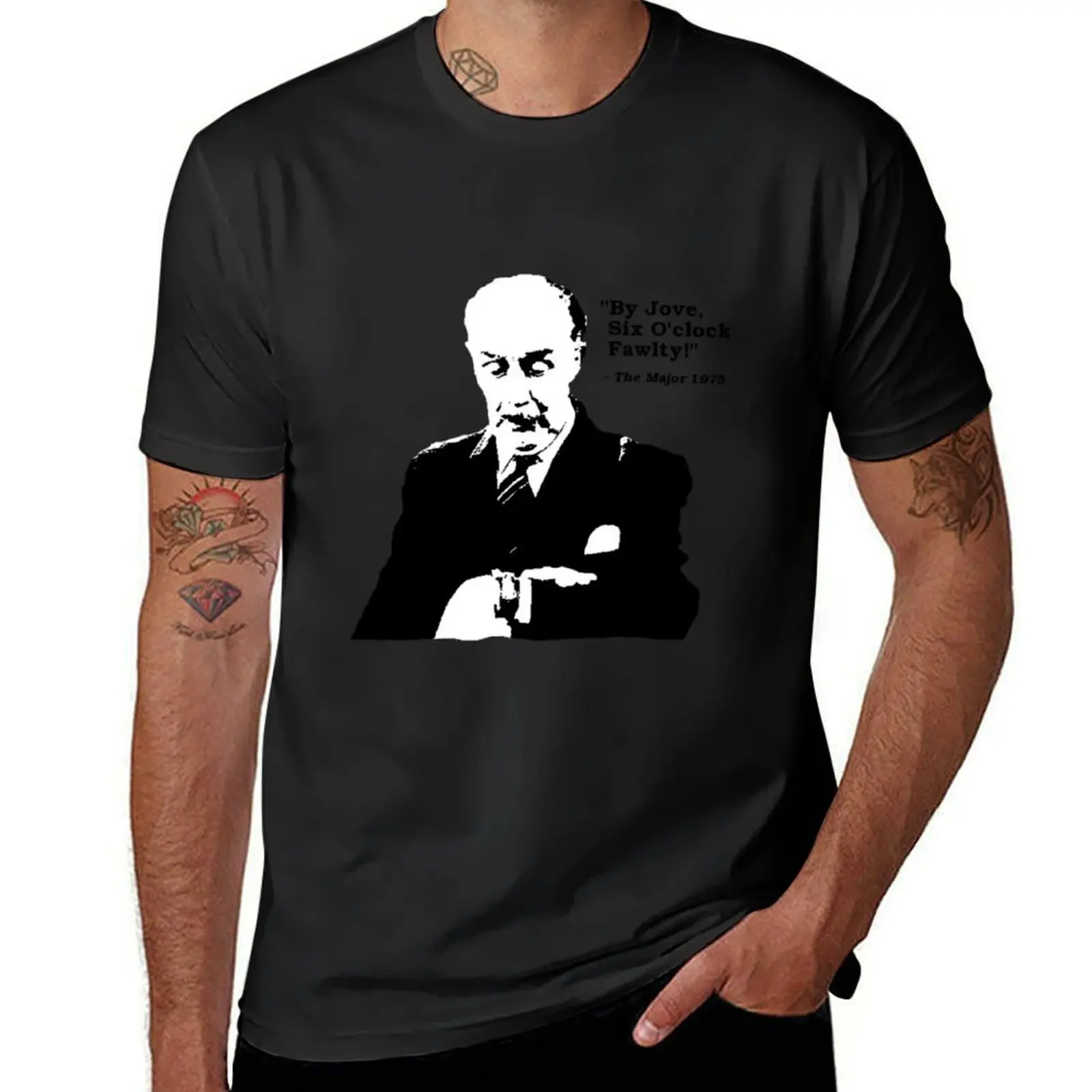 Fawlty Towers _quot_By Jove, Six O_clock Fawlty!_quot_ T-Shirt plus sizes anime mens clothing