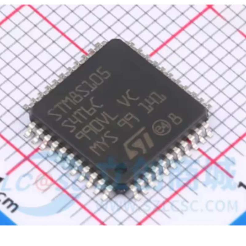 10PCS 100% Original STM8S105S4T6C  8-bit MCU 16MHz 16KB Flash 44-LQFP Microcontroller IC Chip