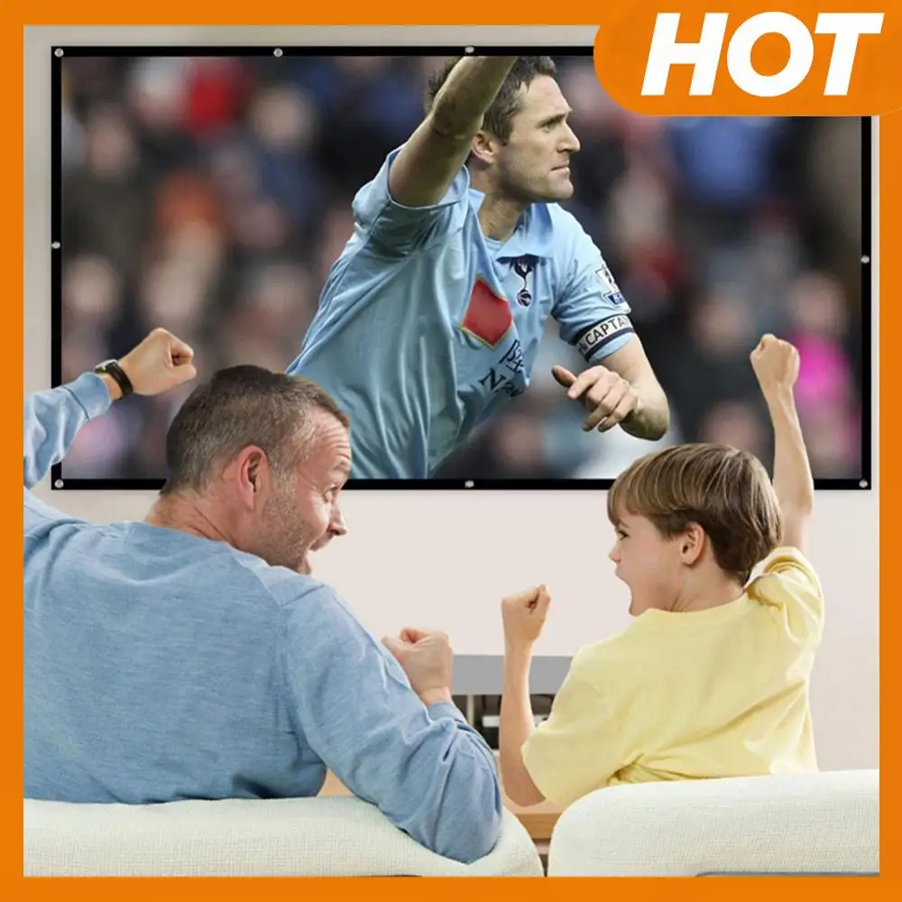 Ekran projekcyjny 16:9, prosty, przenośny, HD, do użytku domowego, na zewnątrz i w biurze.