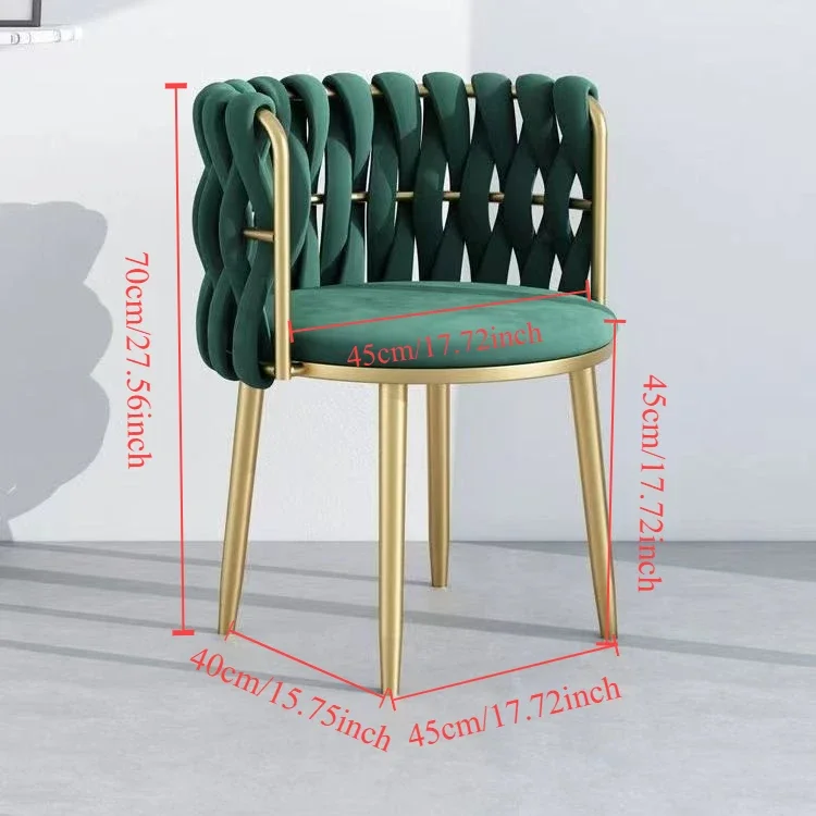 

Nail Chair Nordic Shaped Chair Beauty Chair Bedroom Living Room Iron Art Dressing Chairs Light Luxury Leisure Chairs Furniture