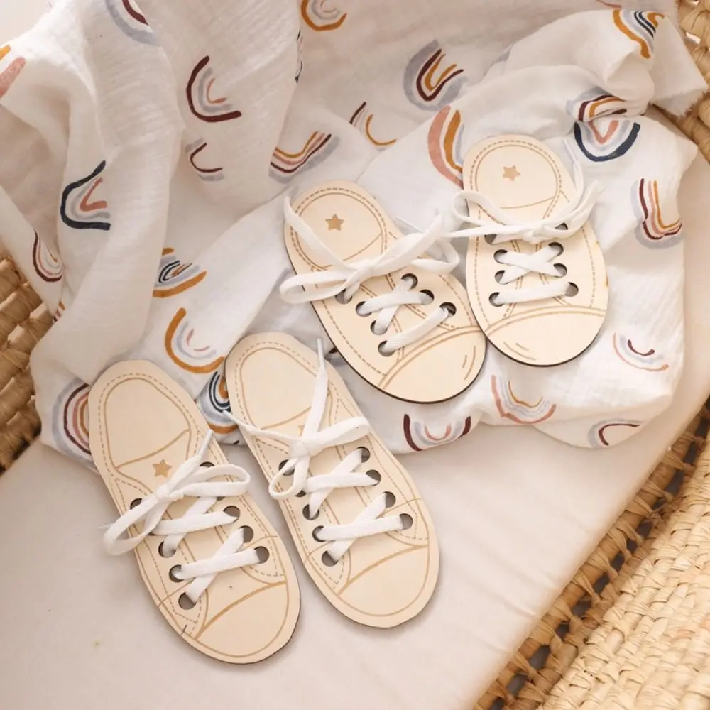 

Aids Teaching Tie Shoelaces Montessori Educational Toy Wooden Lacing Shoe Toy Tying Shoelaces Boards Learn to Tie Laces Toy