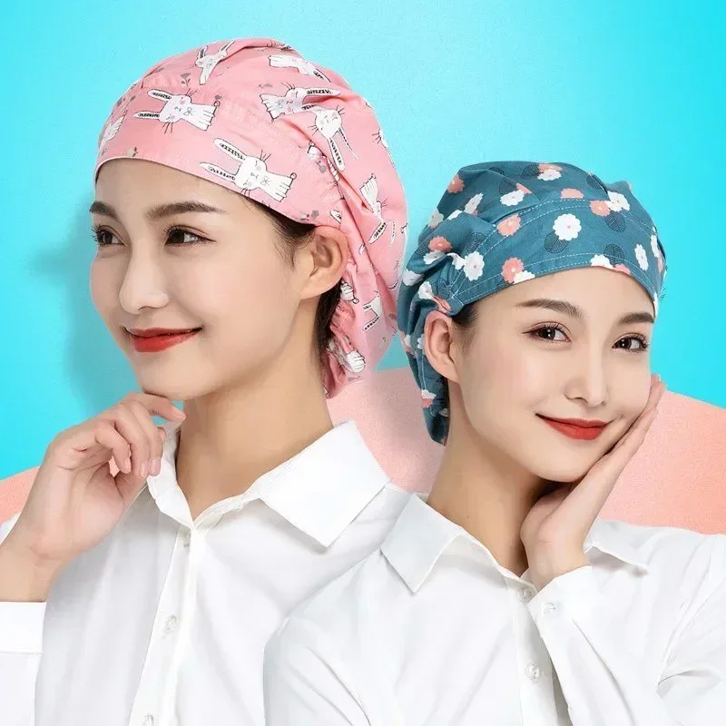 Beauty Dust Hair Pet Lab mujeres, cuidado de trabajo para mujeres, gorros de impresión, gorros largos de salón, Spa, venta al por mayor, nuevos sombreros