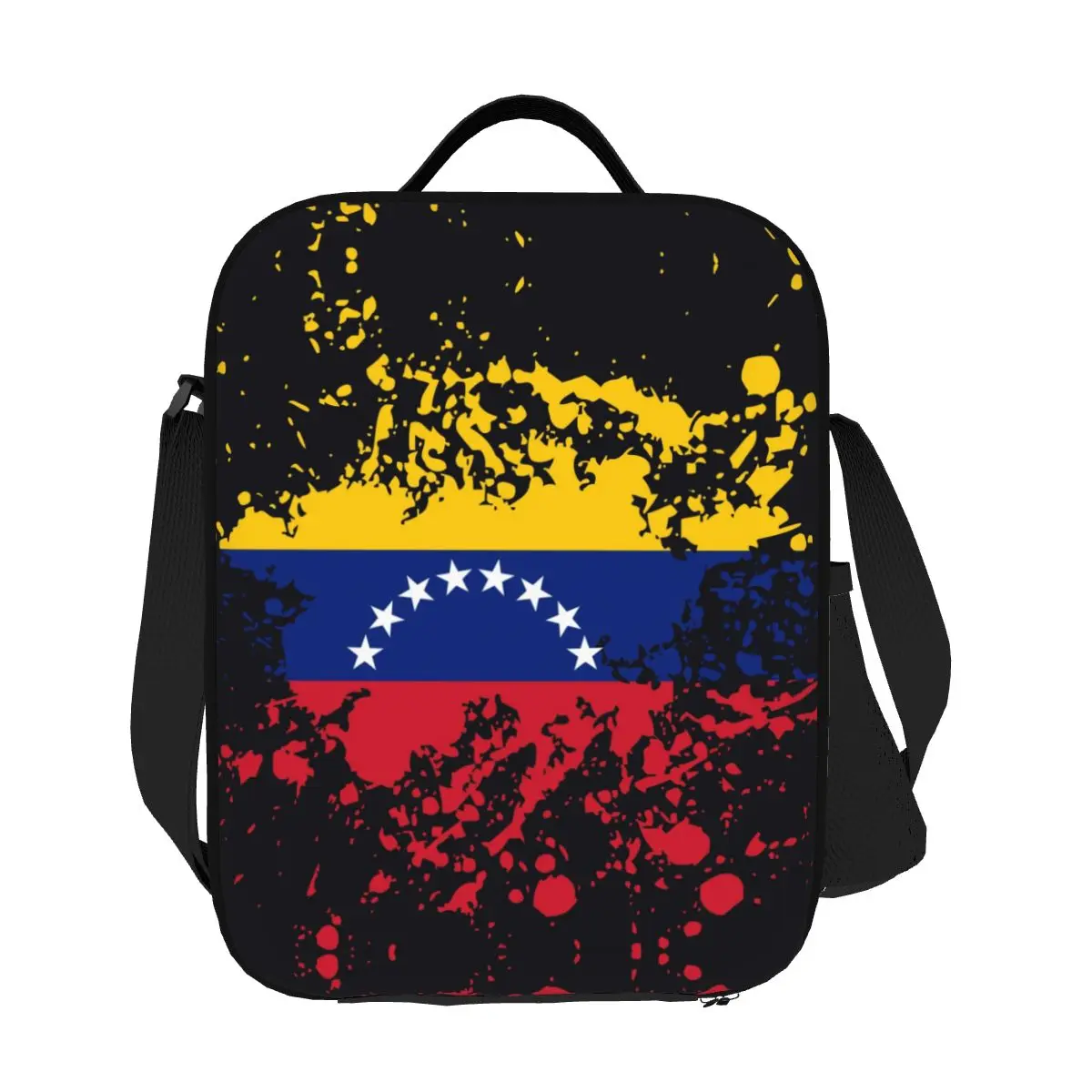 Sac à lunch personnalisé Venezuela Feel Ink Splatter pour hommes et femmes, glacière chaude, boîte à lunch isolée pour enfants, écoliers