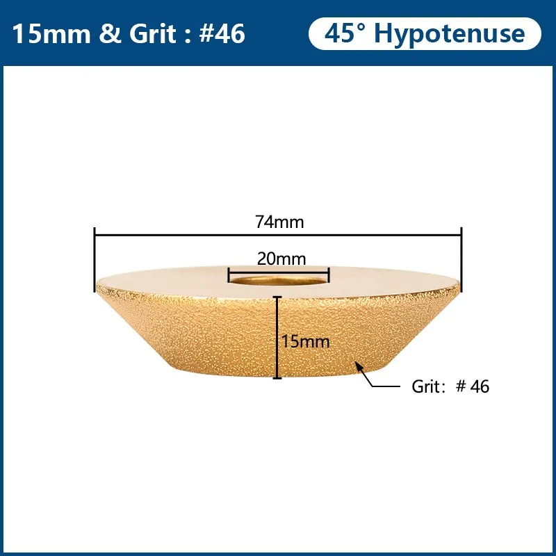 Disque Diamanté De Bordure 74mm Pour Marbre Et Granit - Meule ZHLWei Grain #60 Pour Meuleuse D'Angle
