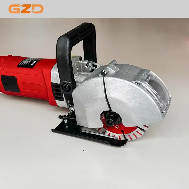 220V Electric Handheld Wall Grooving Tool Wall Cutter Chaser Concrete Cutting Slotter Machine with Vacuum Cleaner