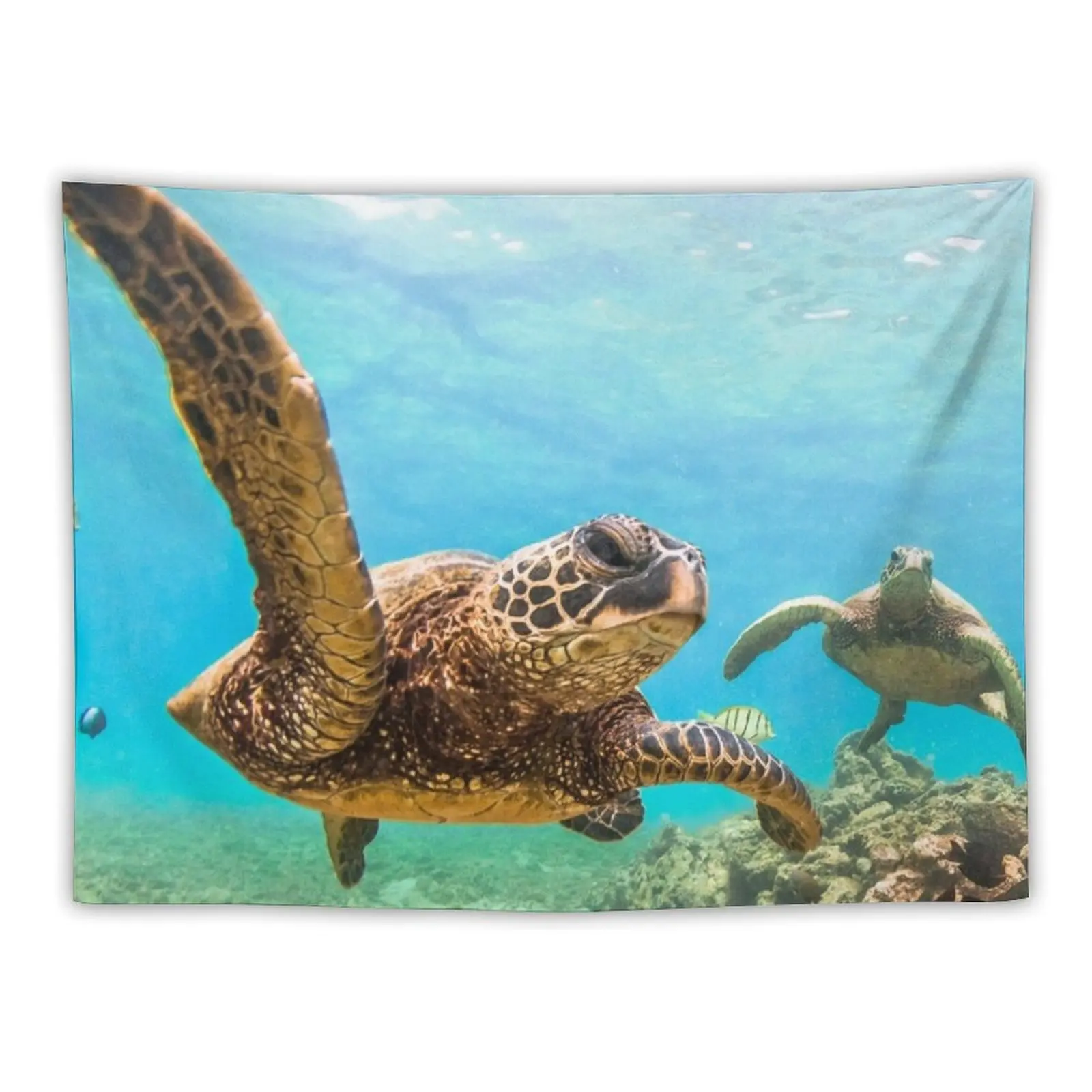 

Blue ocean sea turtle - summer sea swimming turtle Tapestry Room Aesthetic Decor Room Decorating Aesthetic Tapestry