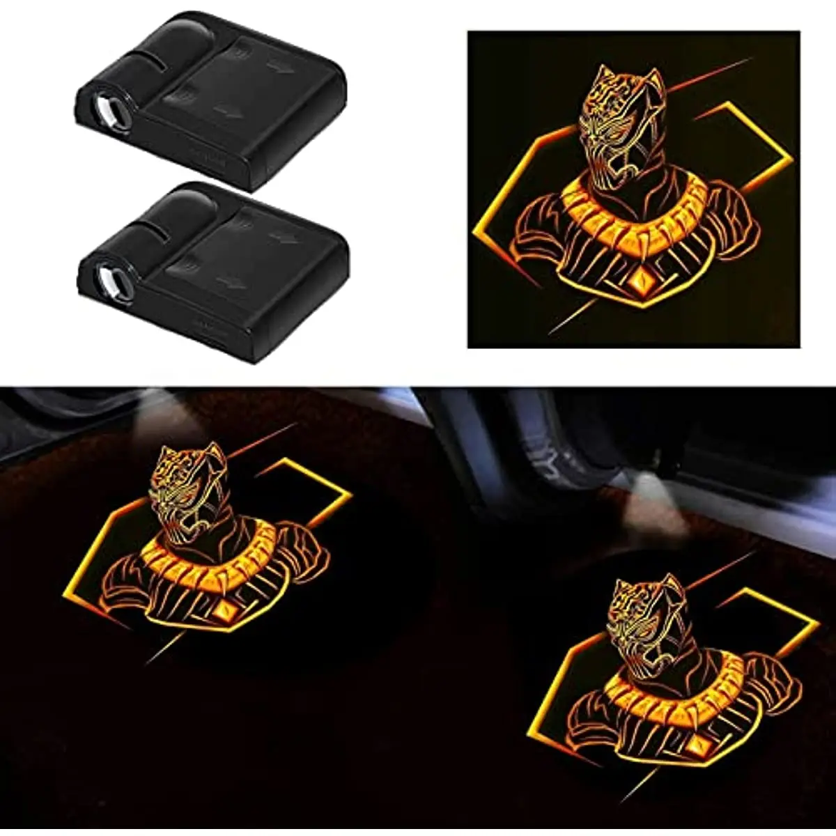 

2 шт. BL Пантера дверной ступеньки автомобиля светодиодный приветственный логотип тень призрак свет лампа проектора