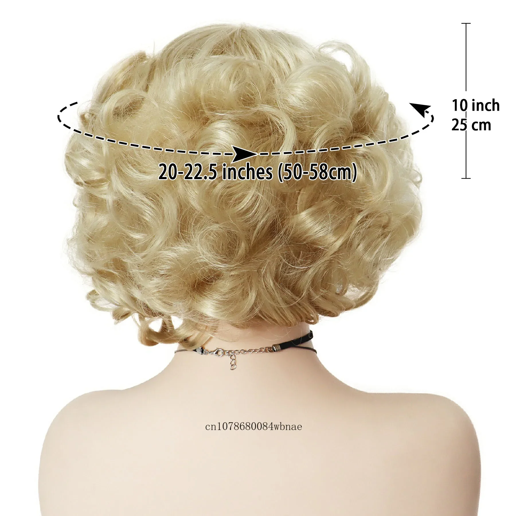 Synthetic Hair Short Blonde Curly Wig for Women Lady Big Wavy 80s Daily Cosplay Costume Party Mommy Wig Heat Resistant Halloween