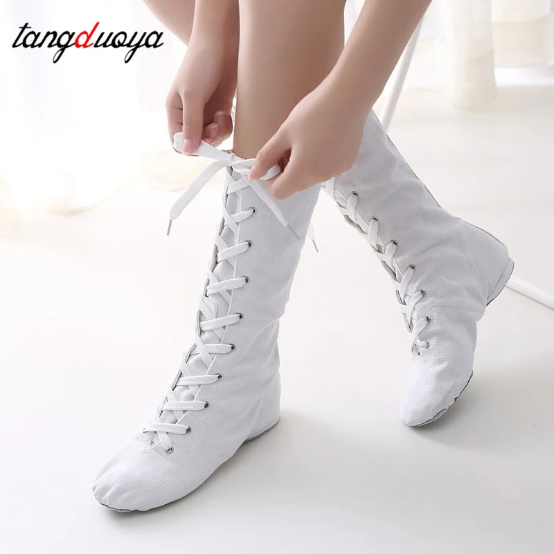 Alta superior pólo sapatos de dança mulheres botas de balé sapatos de jazz crianças palco mostrar calçado moderno botas de jazz masculino split solemoderndanceshoe